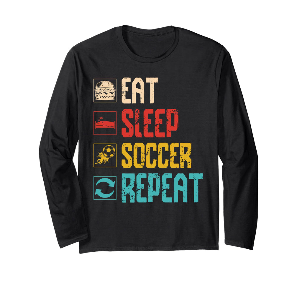 Eat Sleep Soccer Repeat Sports Team Hoodie - Fun Novelty Design Unisex