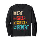 Eat Sleep Soccer Repeat Sports Team Hoodie - Fun Novelty Design Unisex