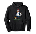 Funny Soccer Chicken Cartoon Sports Fan Hoodie - Fun Novelty Design Unisex