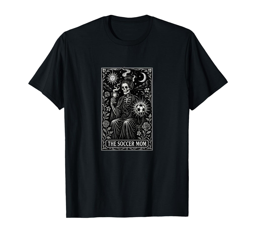 Halloween Soccer Mom Art Soccer T-Shirt - Aesthetic Graphic for Adults