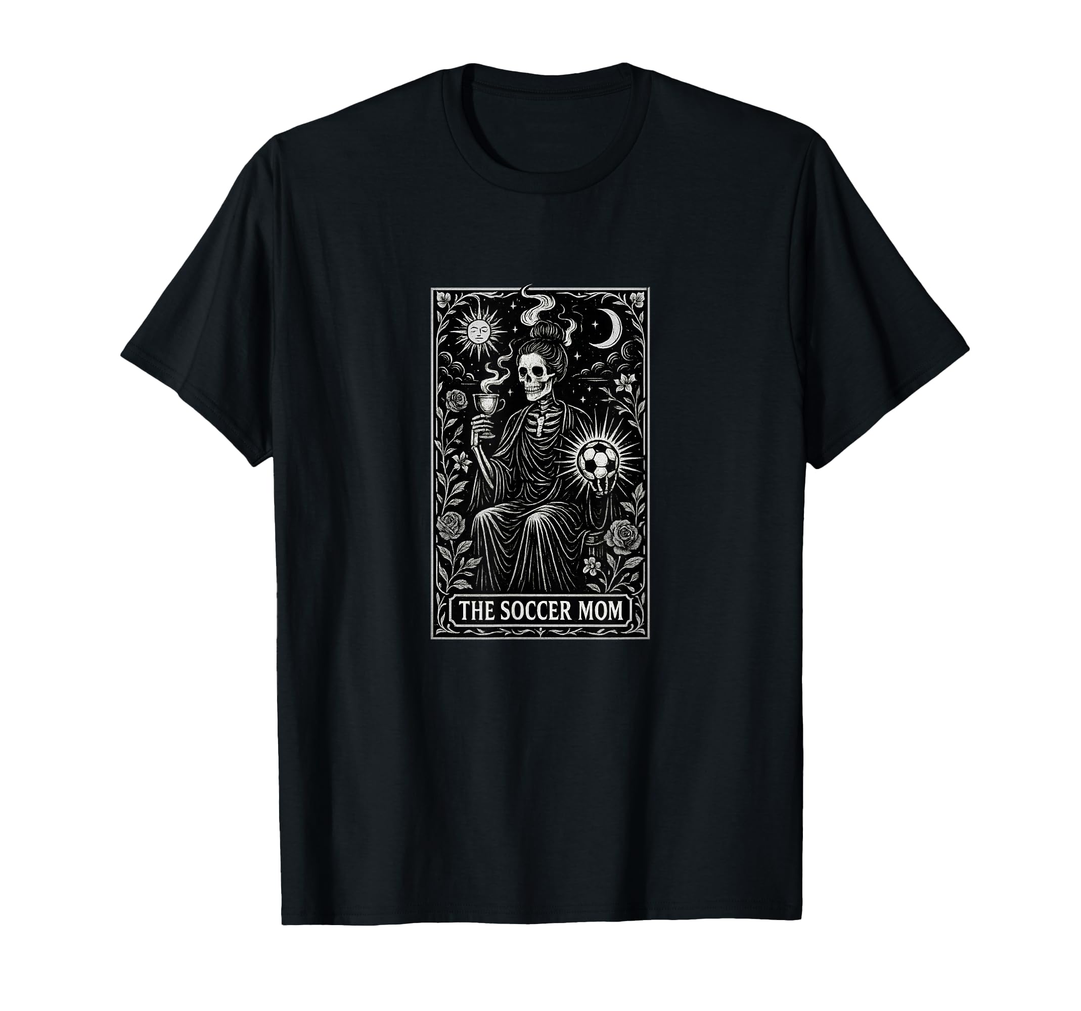 Halloween Soccer Mom Art Soccer T-Shirt - Aesthetic Graphic for Adults