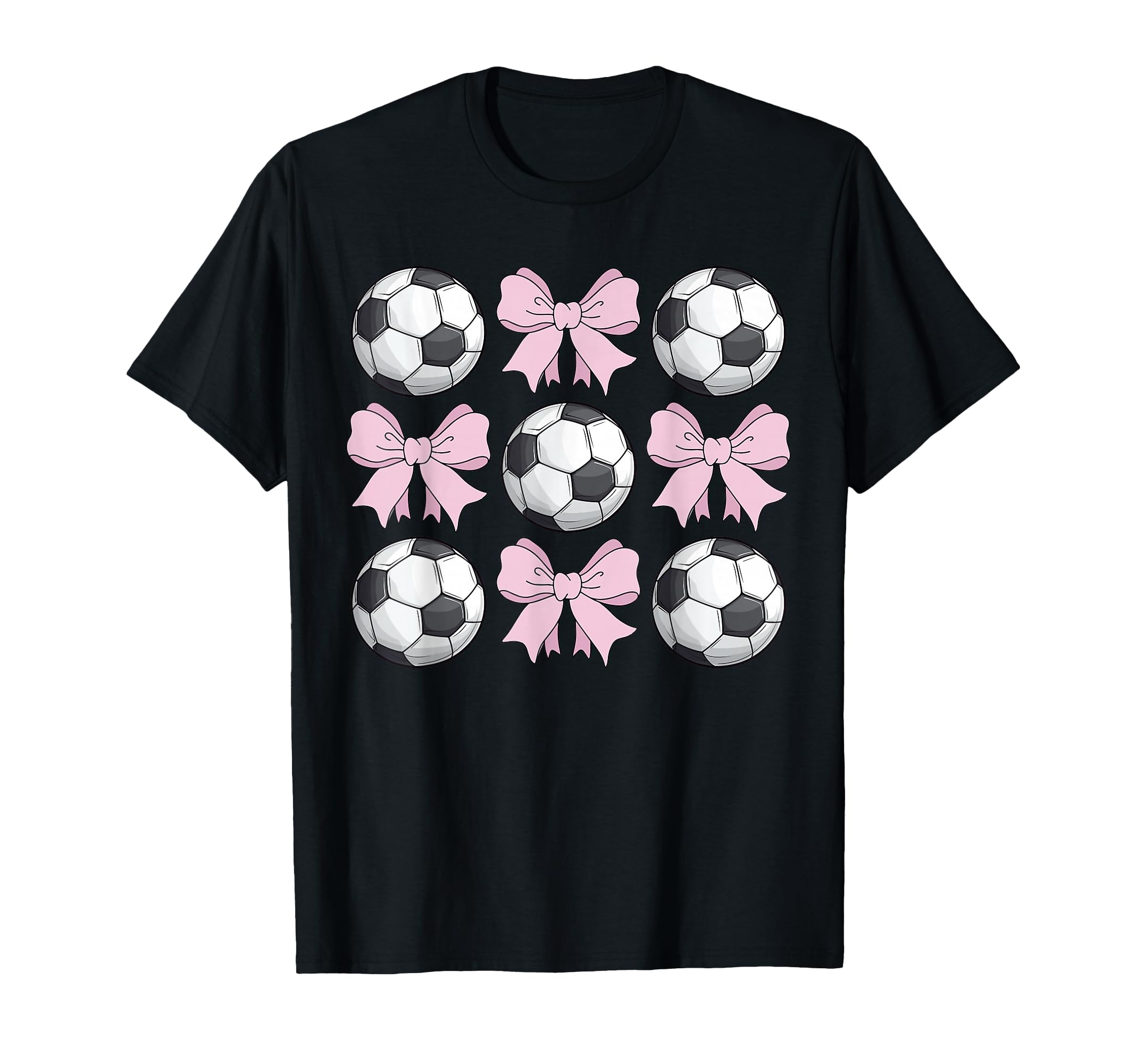 Soccer Coquette Bow Soccer T-Shirt - Streetwear Style for Adults