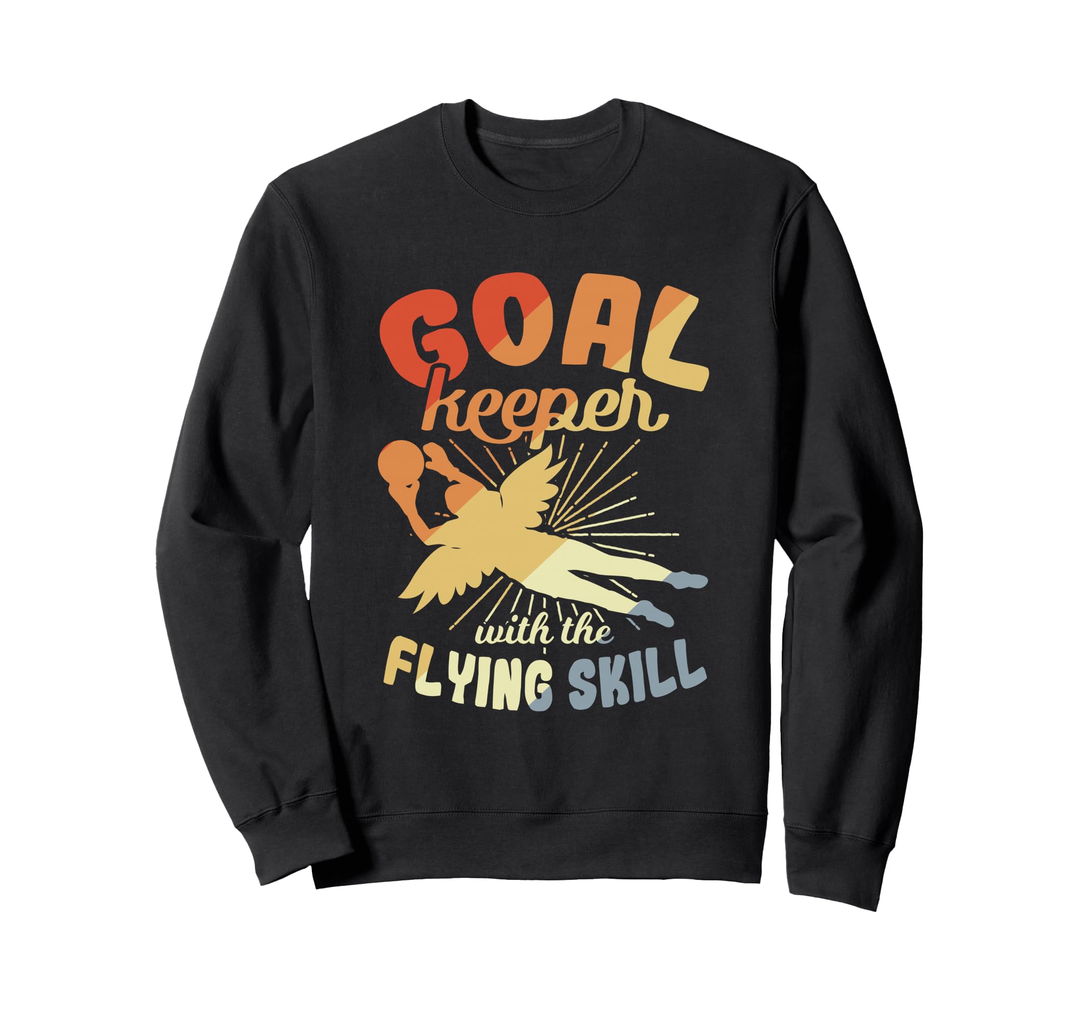 Goalkeeper Flying Skill Soccer Sweatshirt - Minimalist Print for Adults