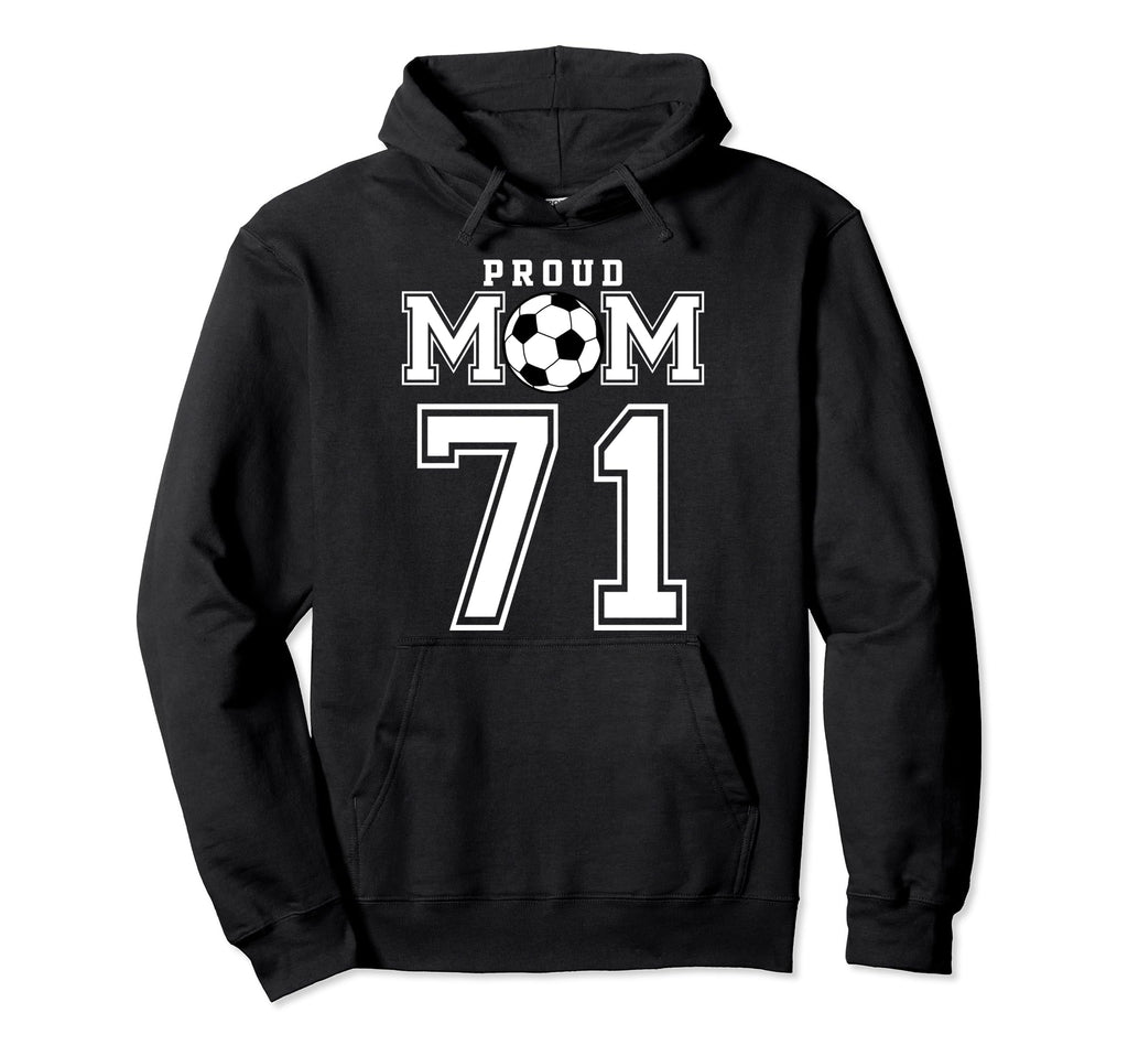 Number 71 Custom Proud Soccer Hoodie - Fun Novelty Design for Adults