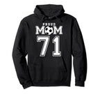 Number 71 Custom Proud Soccer Hoodie - Fun Novelty Design for Adults