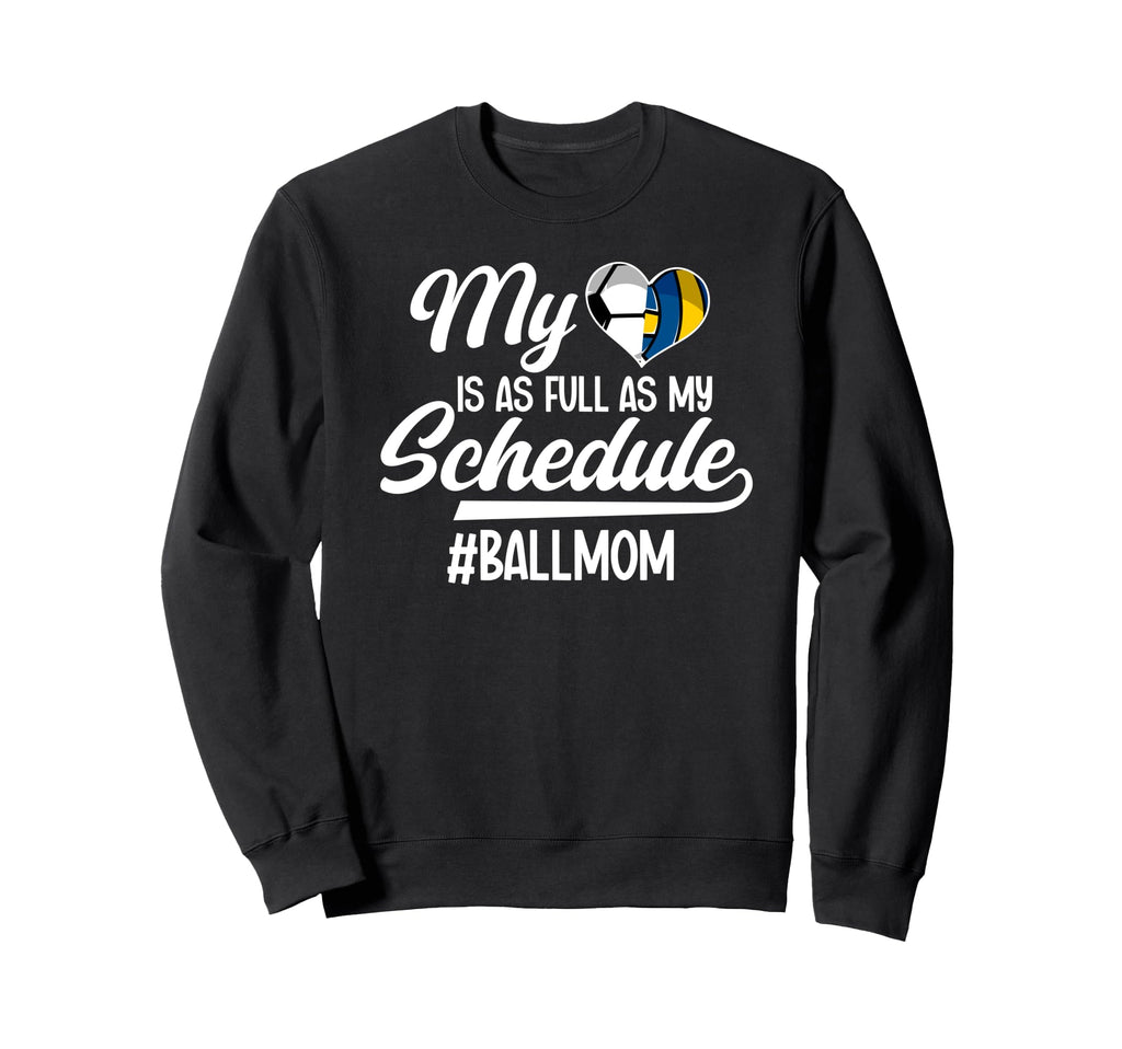 Ball Mom Proud Soccer Volleyball Sweatshirt - Novelty Apparel for Adults