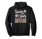 Soccer And Cheer Mom Leopard Hoodie - Fun Novelty Design Men Women