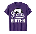 Soccer Sister Soccer Player Game Day T-Shirt - Fun Novelty Design Men Women