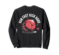 Love Kickball Player Soccer Sweatshirt - Minimalist Print for Adults