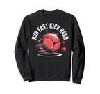 Love Kickball Player Soccer Sweatshirt - Minimalist Print for Adults