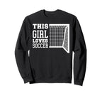 Funny Sport Loves Soccer Sweatshirt - Trendy Graphic Unisex