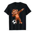 Dabbing Monkey Lovers Dab Soccer T-Shirt - Casual Everyday Wear Men Women