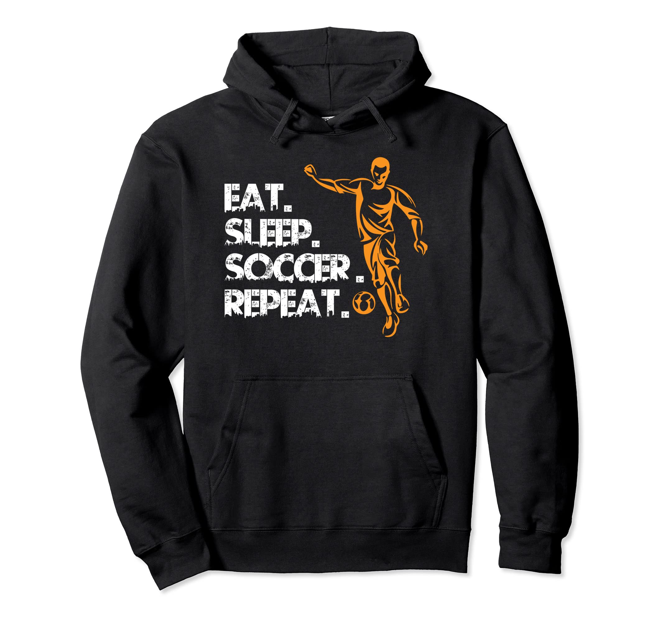 Funny Soccer Eat Sleep Soccer Repeat Hoodie - Graphic Print for Adults
