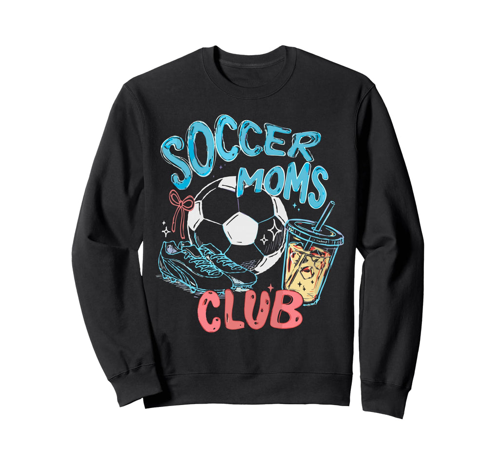 Soccer Moms Club Game Day Sports Sweatshirt - Custom Art Print Men Women