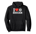 I Love Soccer Goalie Player Fan Game Day Hoodie - Graphic Print Men Women