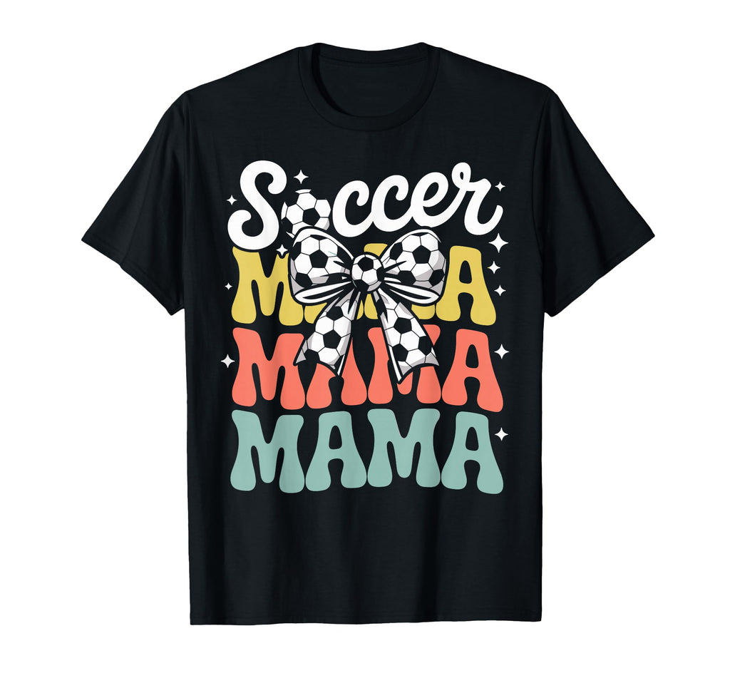 Groovy Soccer Football Player Mama T-Shirt - Custom Art Print Men Women