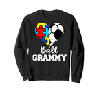 Autism Soccer Grammy Funny Autism Sweatshirt - Fun Novelty Design Unisex