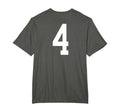 Number 4 Back Soccer Training T-Shirt - Fun Novelty Design for Adults
