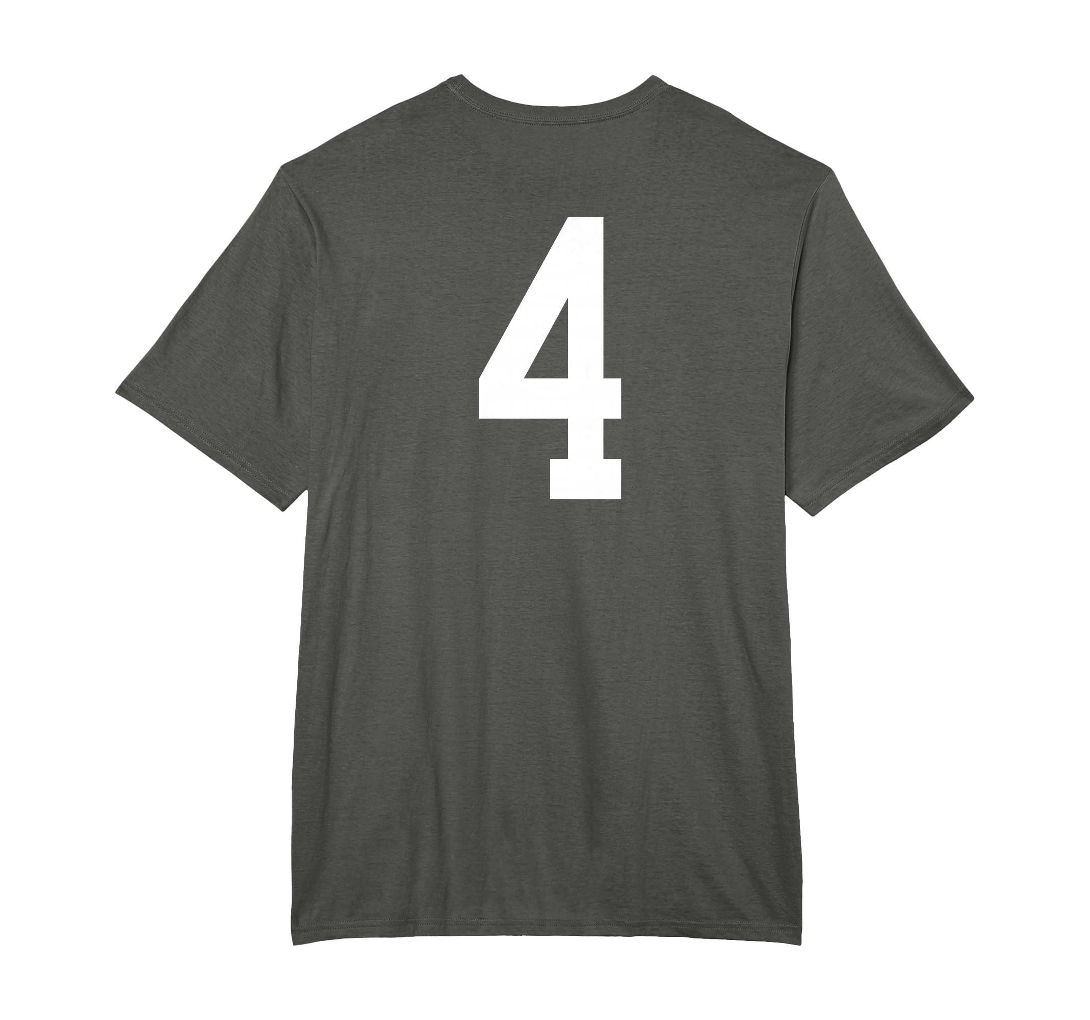 Number 4 Back Soccer Training T-Shirt - Fun Novelty Design for Adults