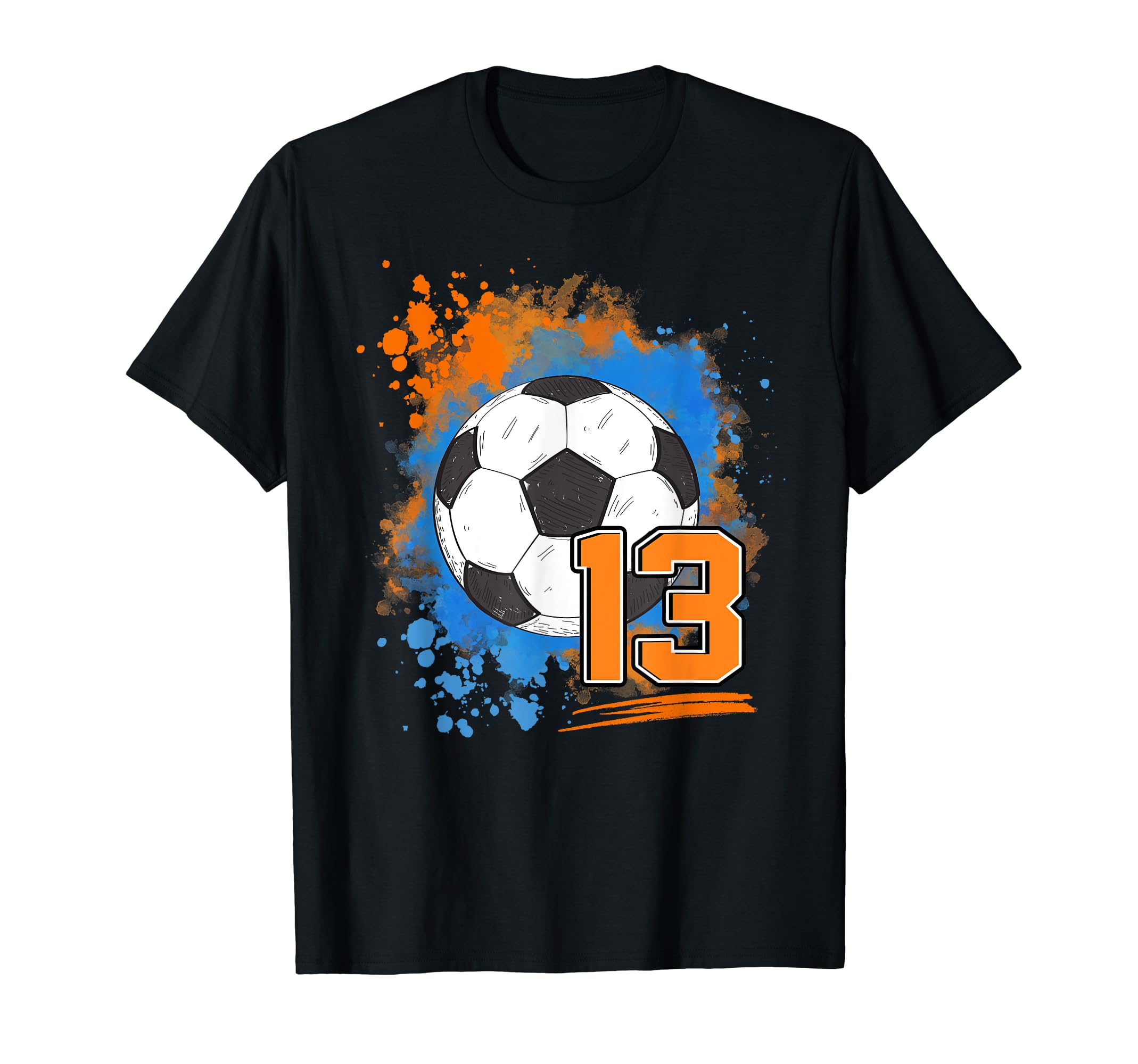 13Th Birthday 13 Years Old Soccer T-Shirt - Minimalist Print for Adults