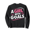 Soccer Player Goals Confidence Sweatshirt - Trendy Graphic for Adults