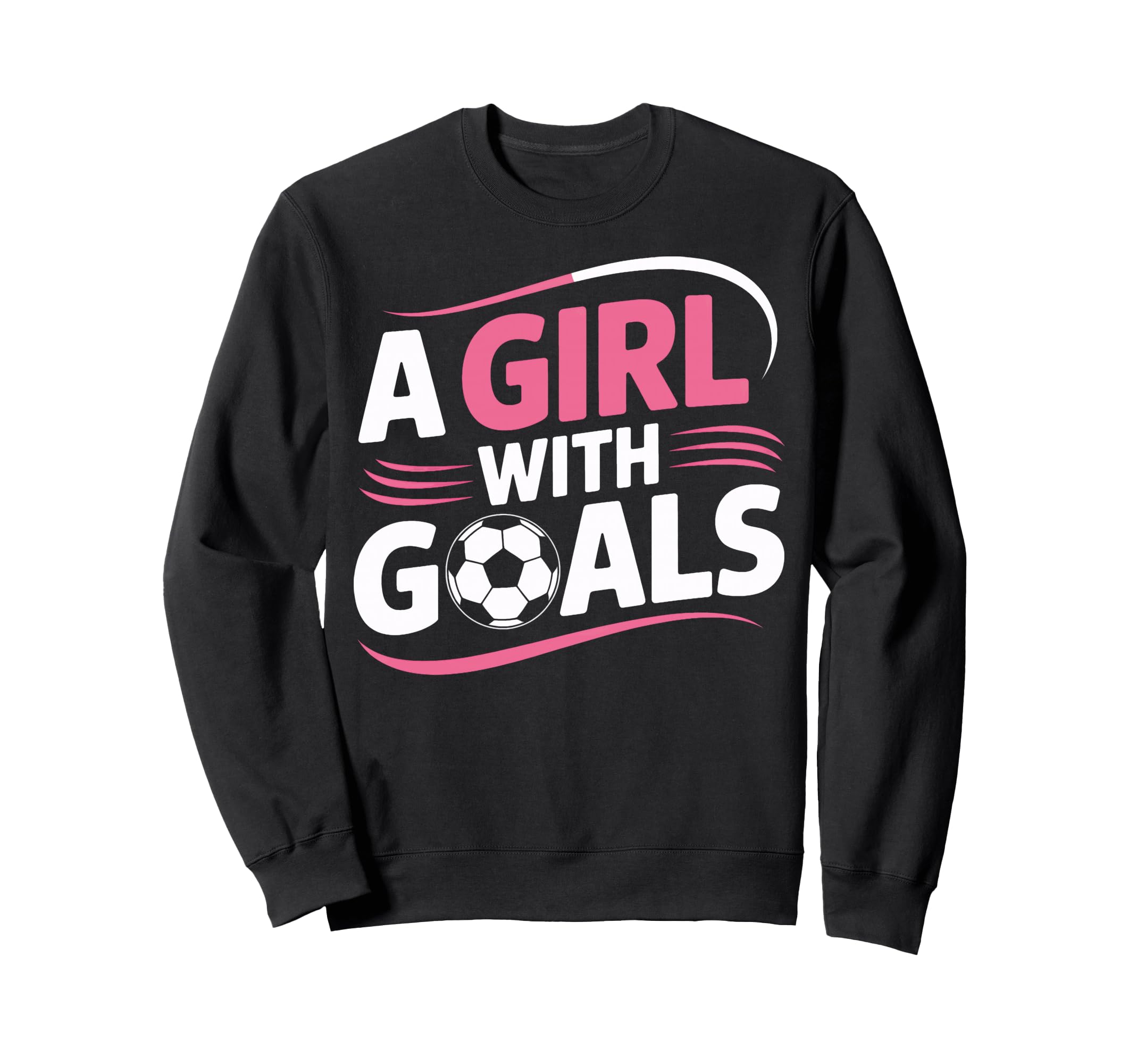 Soccer Player Goals Confidence Sweatshirt - Trendy Graphic for Adults