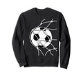 Soccer Ball Goal Funny Player Sweatshirt - Casual Everyday Wear Men Women