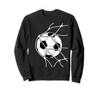 Soccer Ball Goal Funny Player Sweatshirt - Casual Everyday Wear Men Women