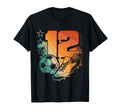 12Th Birthday Soccer Player Football T-Shirt - Custom Art Print Men Women