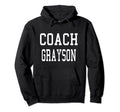 Coach Grayson Custom Football Soccer Hoodie - Custom Art Print Unisex