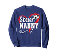 Soccer Nanny Heart Grandma Nanny Sweatshirt - Graphic Print for Adults