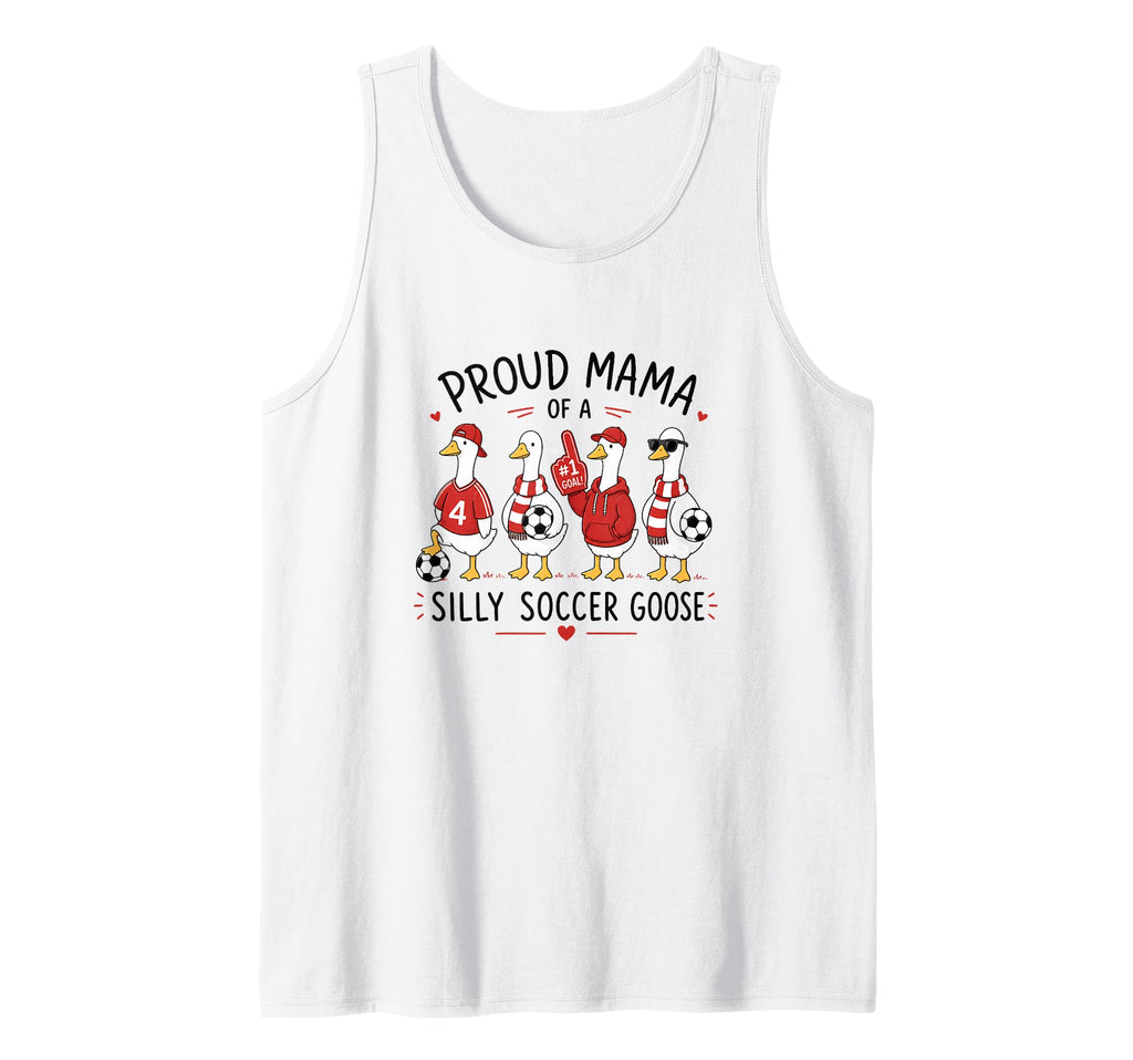 Proud Mama Silly Soccer Goose Mom Sweatshirt - Casual Everyday Wear Unisex
