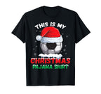 This Is My Pajama Soccer Santa Hat T-Shirt - Fun Novelty Design Unisex