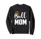 Soccer Ball Mom Funny Sports Sweatshirt - Casual Everyday Wear Men Women