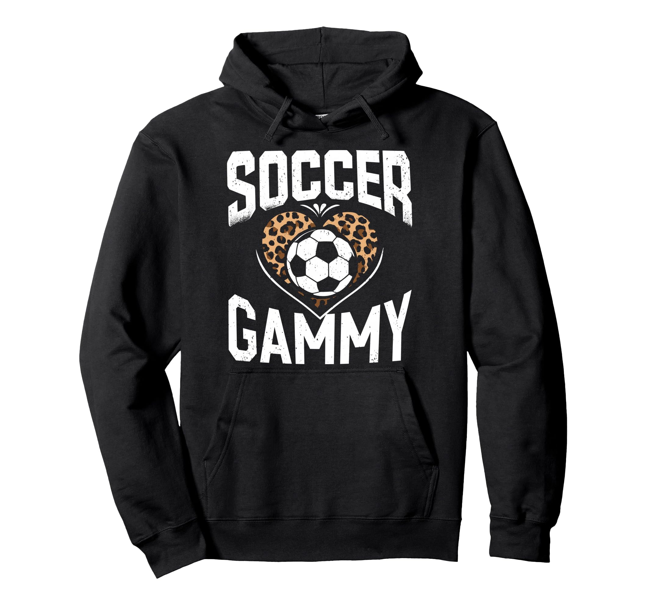 Soccer Gammy Leopard Heart Hoodie - Streetwear Style for Adults
