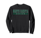 North Dakota Soccer Green Text Sweatshirt - Fun Novelty Design Unisex