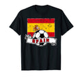 Spain Soccer Ball And Flag T-Shirt - Fun Novelty Design for Adults