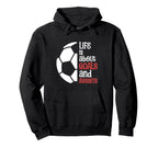 Football Soccer Life Is About Hoodie - Casual Everyday Wear Men Women