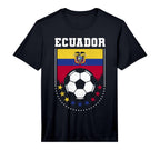 Ecuador Flag Soccer Fan Performance T-Shirt - Aesthetic Graphic Unisex