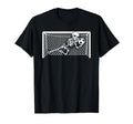 Skeleton Soccer Goal Keeper Halloween T-Shirt - Novelty Apparel Unisex