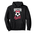 Soccer Aunt Heart Sport Lover Hoodie - Casual Everyday Wear for Adults