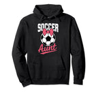Soccer Aunt Heart Sport Lover Hoodie - Casual Everyday Wear for Adults