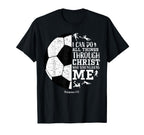 Christian Soccer Faith Bible Verse T-Shirt - Aesthetic Graphic Unisex