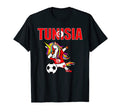 Dabbing Unicorn Tunisia Soccer T-Shirt - Casual Everyday Wear Men Women
