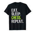 Eat Sleep Chess Repeat Lover Player T-Shirt - Graphic Print Men Women