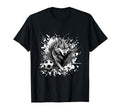 Wolf Playing Soccer Sports Team Animal T-Shirt - Streetwear Style Men Women