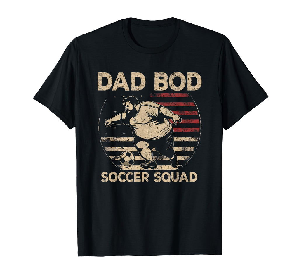 Dad Bod Soccer Squad Soccer Dad Us T-Shirt - Casual Everyday Wear Unisex