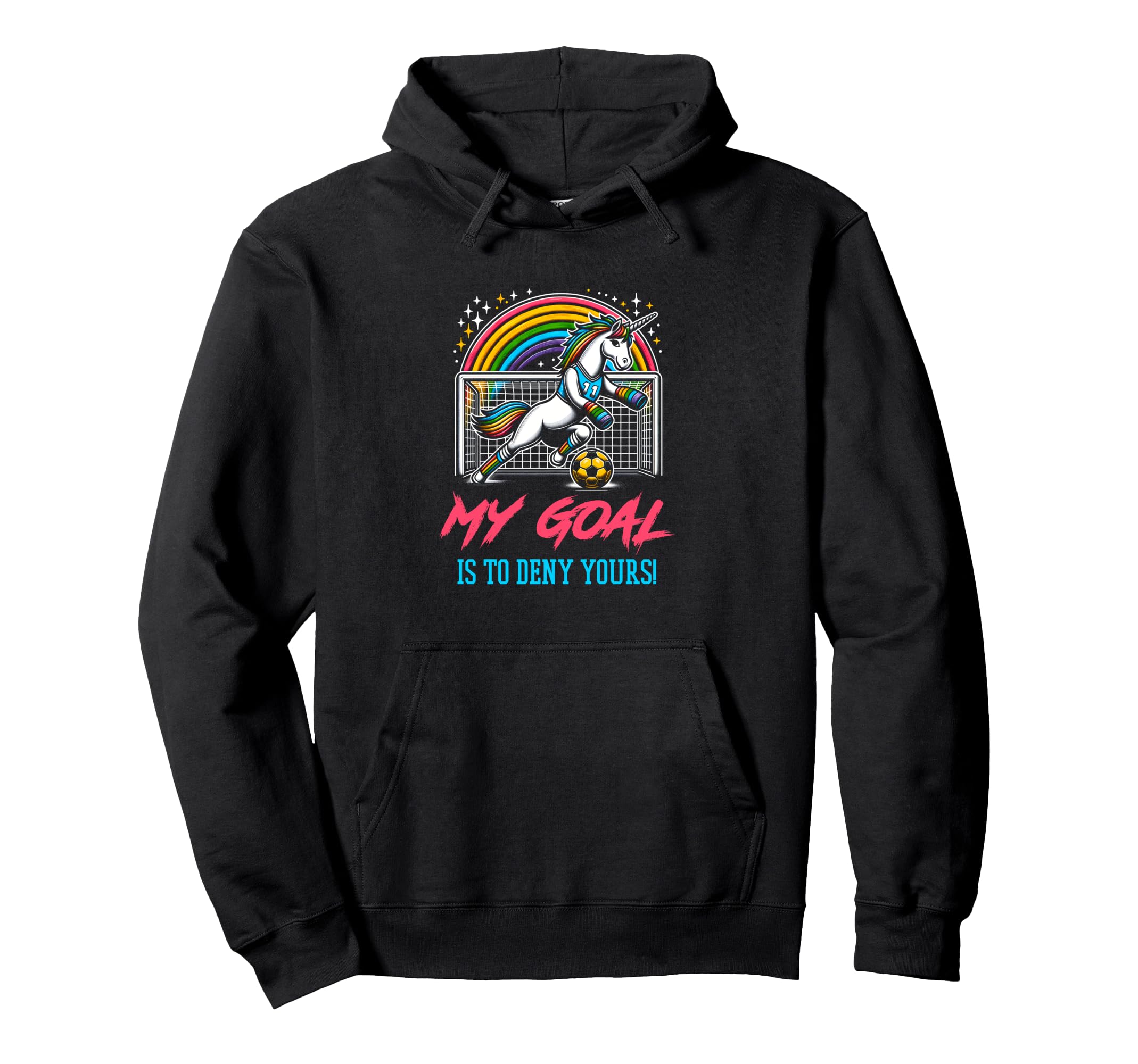 Soccer Goalie Keeper Unicorn Hoodie - Custom Art Print Men Women