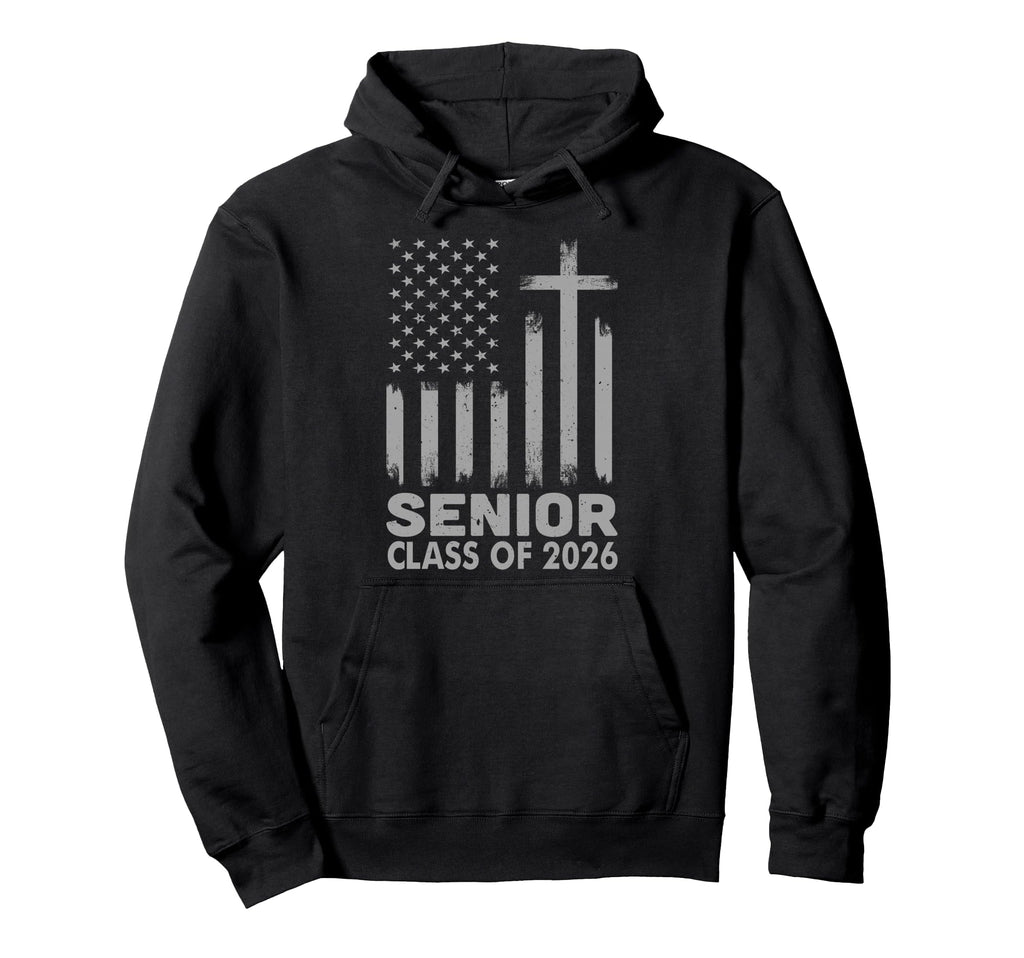 Senior Class 2026 Usa Flag Hoodie - Fun Novelty Design for Adults