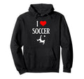 I Love Soccer I Heart Soccer Funny Hoodie - Casual Everyday Wear Unisex